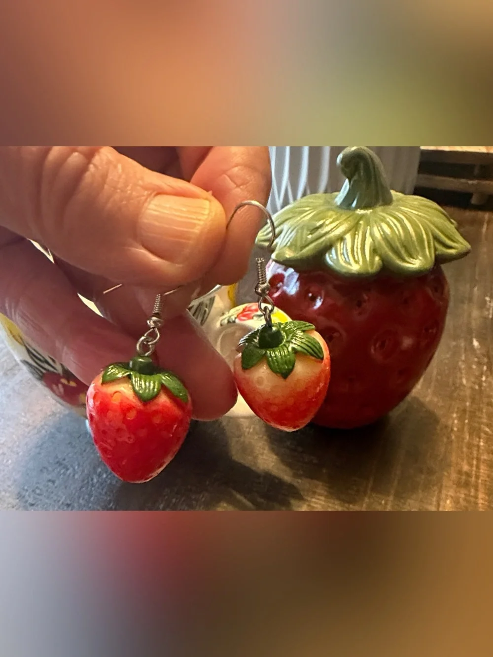 Strawberry Drop Earrings NWT